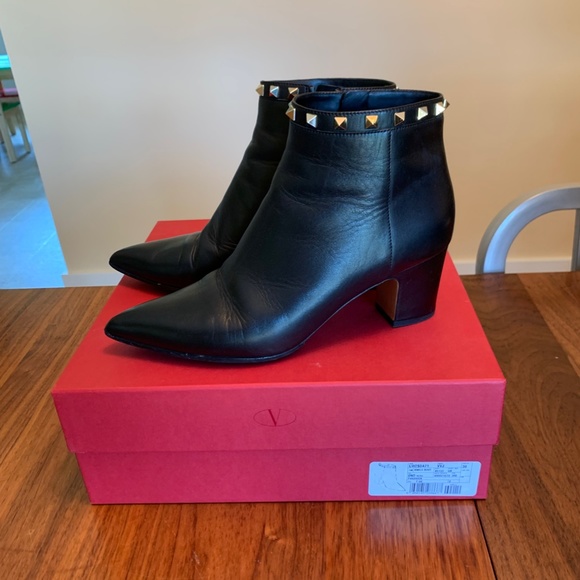 Valentino Rockstud Ankle Boots - Picture 2 of 9